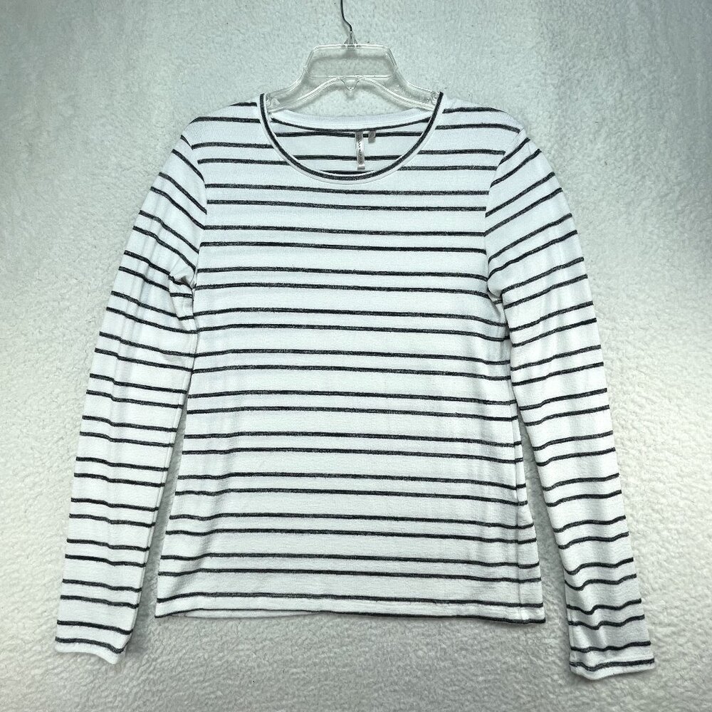 Banana Republic White Long Sleeve Striped Sweater Sz S
